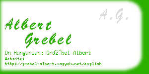 albert grebel business card